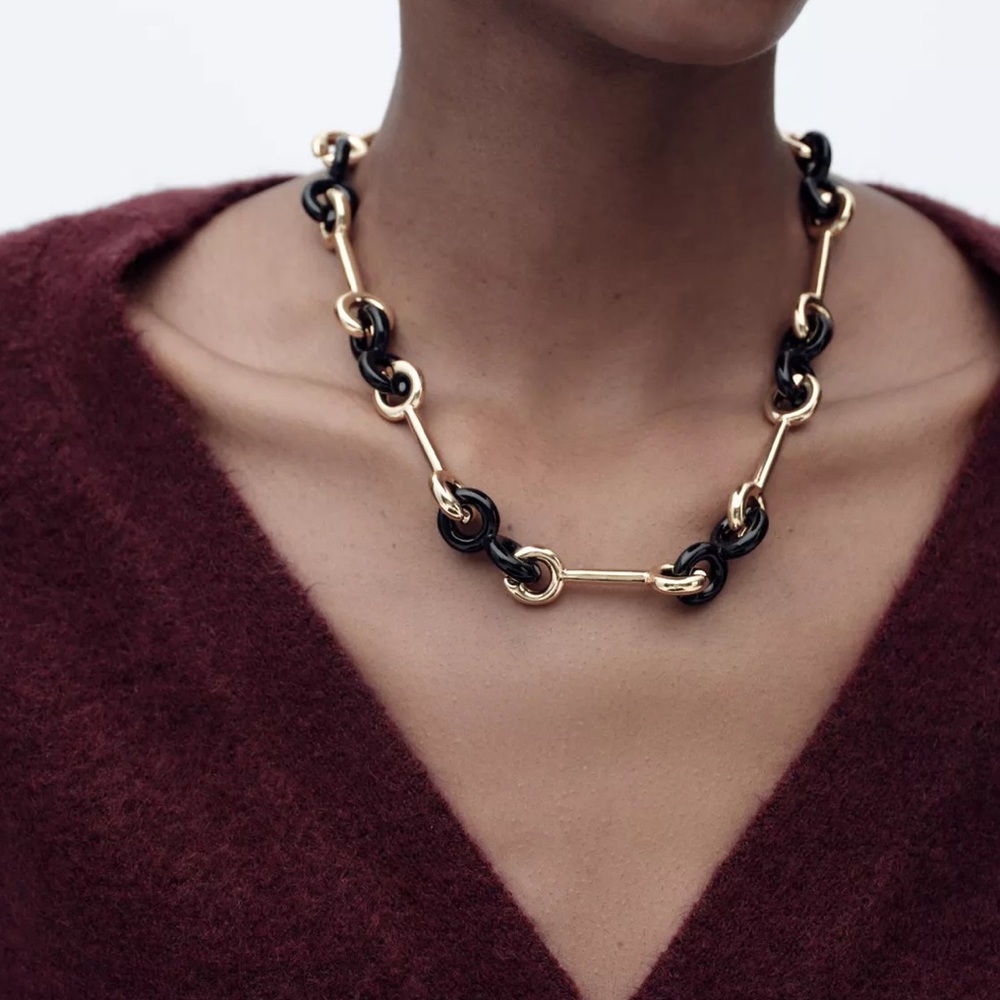 Zara mixed chain necklace